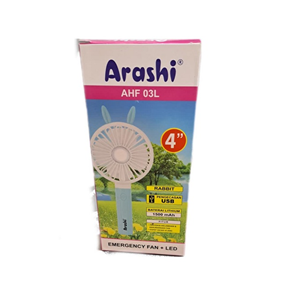 پنکه دستی شارژی 25 سانتی صورتی Arashi-اسباب بازی